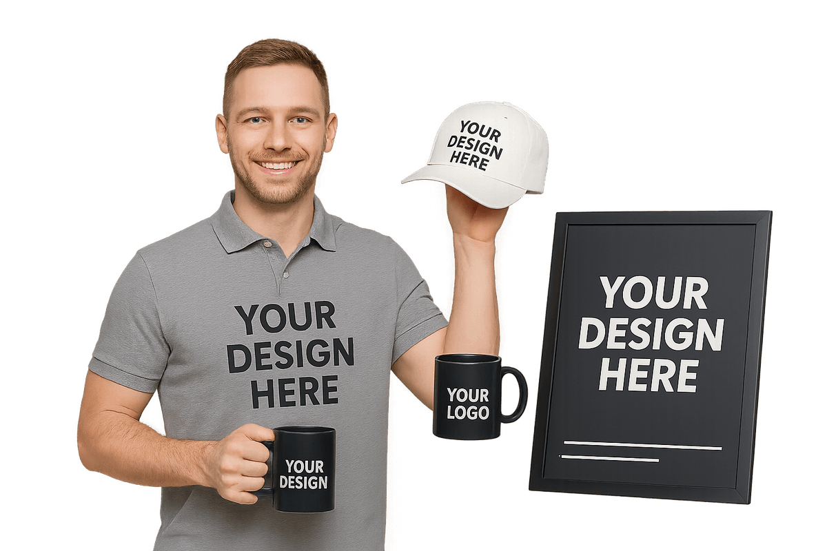 Custom merchandise showcase